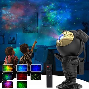 IC ICLOVER Astronaut Galaxy Star Projector Starry Night Light, Astronaut Light Projector with Remote Control for Kids Children Adults Bedroom Room Decor Decorative Nightlights