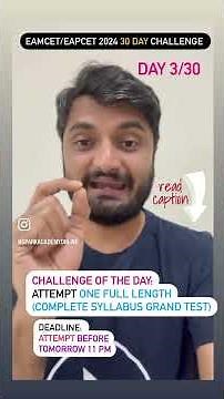 EAMCET/EAPCET 2024 Day 3/30 Day Challenge| Importance of Mock tests/practice tests #eamcet #eapcet