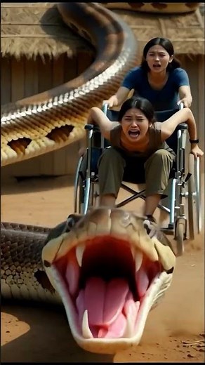 Giant Python 🐍Attacks Woman in Wheelchair | Brave Rescue Caught on Camera 😱