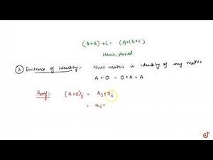Properties of matrix addition