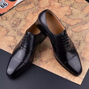 Handmade Black Leather Cap Toe Oxfords: Men's Formal Dress Shoes - Etsy Australia