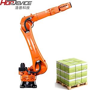 [Hot Item] 5 Axis Industrial Robot Arm Palletizer with Linear Rail Robot Track and Core PLC & Motor Components