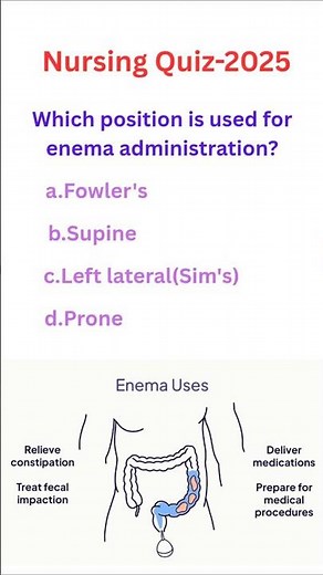 👉 Enema position|Fundamentals Nursing#nursingstudents #norcetmcq #aiims #nursingexam🔖
