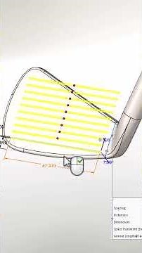 Making a Variable Pattern for a Golf Club in SOLIDWORKS
