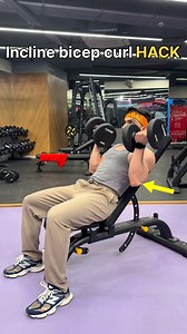 Incline bicep curl hack 💯 #biceps #workout#dumbbellworkout #gymtips #reels | Sidfitfacts