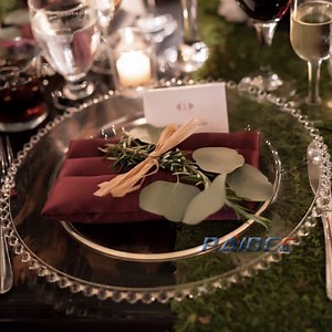 [Hot Item] Wholesale Crystal Glass Dinner Charger Plates for Restaurant and Wedding Banquet