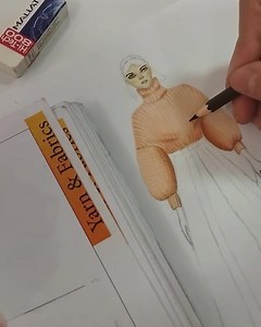 Our student Belal rendering wool #FashionSchoolNetworking...