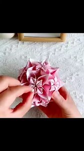 1K views | Title: "Beautiful 3D Hydrangea Origami: A Craft to Admire!" Hashtags: #ChildrensHandmadeOrigami #KindergartenHandmade #HandmadeOrigami paper craft | paper craft | Facebook