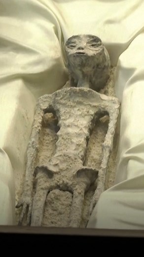 135K views · 35 reactions | Are these really alien remains? Two ‘non-human’ beings were presented to the Mexican Congress as evidence that we’re not alone in the universe — but are they really aliens or simply mummies, like those found in previous excavations? #aliens #extraterrestrial #mexico #worldnews | NowThis | Facebook