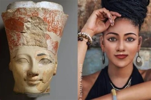 Dùng AI phục dựng chân dung nữ hoàng Ai Cập, sững sờ nhan sắc