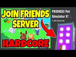 😮 How to *Join FRIENDS SERVER* In Hardcore Mode (Pet Simulator X) ROBLOX