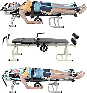Alternative Inversion Traction Table, Back Stretcher Traction Table for Spine Stretching, Full Body Traction Machine Bed for Home