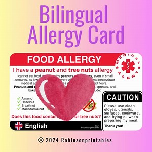 Peanut & Tree Nut Allergy Translation Card: Polish Restaurant Dining (digital Download) - Etsy