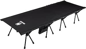 OneTigris Lightweight Camping Cot with Leg Extenders, Strong Support 330 Lbs, Durable Compact Tent Folding Bed for Adults Outdoor Overnighter Camping, Hiking, Travel, RV, Beach, Office Nap