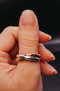 Chunky Interlocking Ring | Gold, Rose, Silver, Mixed | Set of 3 Bands, Rolling, Trinity, Wrap, Fidget, Entwined Infinity, Super Thick, Thumb - Etsy