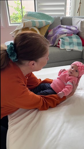 Had so much fun making matching pullover sweaters for the babies! (We tried so had to get a photo shoot of them together but they never were awake at the same time 😴) pattern on daisyfarmcrafts.com | Daisy Farm Crafts