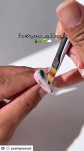 4.9K views · 3 comments | forest green marble nails ☁️ By @pearliepressed green polishes are from @beetlesgelpolish white polish and gold stickers are from @modelones lovely rings are from @luvaj #marblenails #marblenailart | NAILS Magazine | Facebook