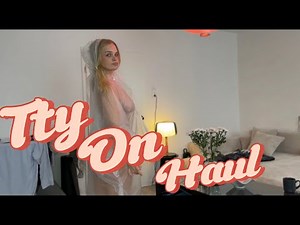 [4K] Transparent Try-On Haul | See-Through Mesh Lingerie, Bikinis & Trendy Sheer Dresses 2025 USA