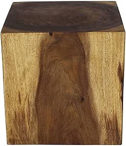 Haussmann® Wood Cube Table 18 in SQ x 18 in High Hollow Inside Oak Oil