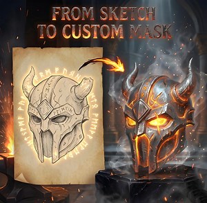 CUSTOM 3D Printed Mask Commission | Wearable Cosplay Helmet & Armor Prop - Etsy