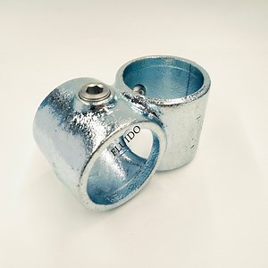 [Hot Item] Key Clamp Pipe Fitting 25mm Round/Square Pipe Connectors for Handrail System