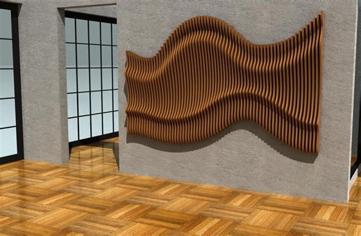 3d Parametric Wavy Wall Panel, Digital Files, Wall Art - Etsy