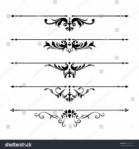 Calligraphic Design Elements Stock Vector (Royalty Free) 743361121 | Shutterstock
