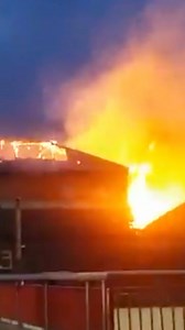 Eyewitness footage shows flame tearing through African Village restaurant in Perry Barr, Birmingham. Read more on the story here: https://bbc.in/2uHgzK2 | BBC Birmingham