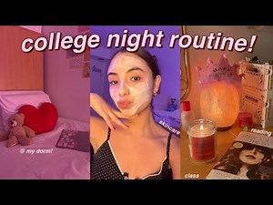 COLLEGE NIGHT ROUTINE 2022! productive night, skincare routine, etc