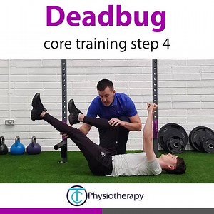 Don't rely on your ligaments and tendons doing the work. In the Deadbug position a limb that is not in the correct position can cause extension in an anti - extension exercise. 1: Squeeze quad : to challenge anterior tilt of pelvis 2 : Squeeze tricep: to challenge the rib flare of the rib cage TC Physiotherapy - the body is ONE treat it as ONE | OneHEALTH