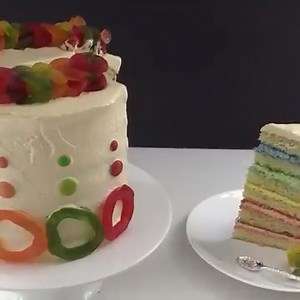 Rainbow Loom Cake #rainbow #loom #recipe #cake #HomemadeTreats | Ann Reardon How To Cook That