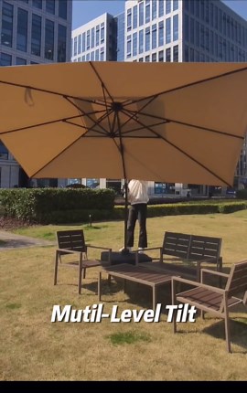 Jentafix 9x12 FT Patio Umbrella, Large Cantilever Rectangular Double Top Heavy Duty Offset Umbrellas with 360° Rotation, Outdoor shade for Garden Deck Pool, Turquoise