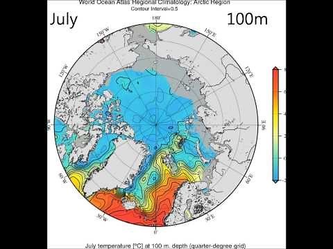 The Arctic Ocean Monthly Temperature climatolgy