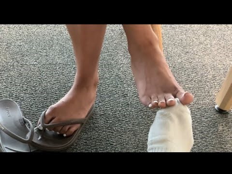 Candid Latina Feet playing Footsies in library (PREVIEW)