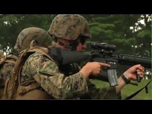 Marines Shooting M16A4 Rifles at Camp Fuji