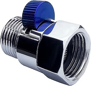 Shower head shut off valve,shower flow control valves，Shower Brass shut off valve，shower shut off valve，G1/2 Standard Connection，Brushed Nickel