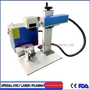 [Hot Item] Portable Desktop 50W Laser Fiber Laser Marker with Rotary Device for Metal Materials