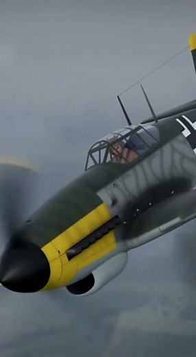 P-51 Mustang Takes Down Bf-109 in EPIC WW2 Dogfight ✈️🔥 #WW2