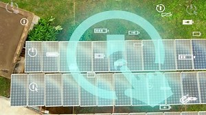 Solar panels- Climate change Paris agreement. Environment protection concept. Renewable energy. Sustainable development goals. Solar panel COP27 Agreement. Alternative electricity energy.