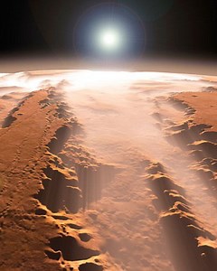 Valles Marineris: The largest canyon in our solarsystem. #mars #solarsystem #space #science #astronomy #sciencefacts #facts | Interstellar Traveller