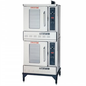 Blodgett DFG-50 Premium Series Liquid Propane Double Deck Half Size Convection Oven with Draft Diverter - 54,000 BTU