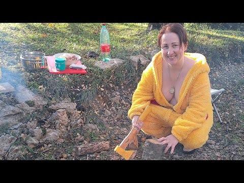 Marinade for barbecue. Cooking in a mountain village. cooking on an open fire. Mila naturist.