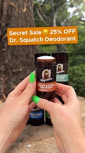 25% OFF Deodorant! (Limited Time Only) 😍 👃 Manly Scents Inspired by Nature 🌱 Natural, Sustainably-Sourced Ingredients ✅ 100% Sudisfaction Guarantee | Dr. Squatch