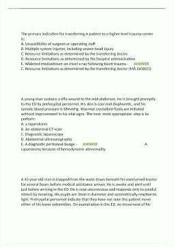 Advanced Trauma Life SupportATLS 20252026 EXAM UPDATED