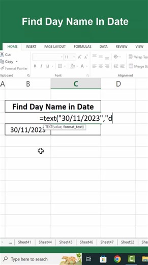 4.1K views · 96 reactions |  Find Day Name in Date In MS EXCEL | Extract Day Name Form A Date in Excel | Excel Formula to Get the Day Name From a Date | tips and tircks | Time saving shortcut in ms excel | Excel tips and tricks in ms excel | #msexcel #exceltips #exceltricks #excelshorts #shorts #viral #reels #excelhacks #excelshortcutkeys | #excelformula #interviewquestions #deepakyadavsir @deepakyadavsir | Formula in ms Excel | Text Formula in Excel | Deepak Yadav Sir | Facebook