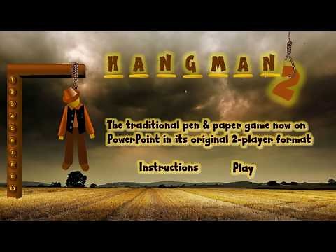 HANGMAN 2 - The original 2-player game made on PowerPoint - Free to download and play