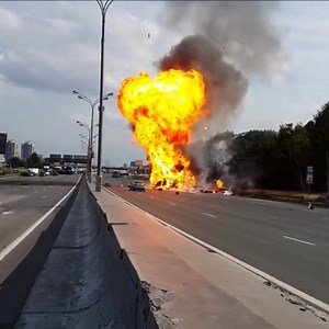 7.1K views · 78 reactions | Gas Explosion on road | Pink Q | Facebook