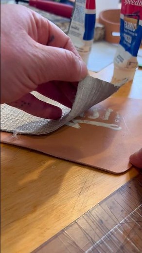 Block printing on leather! Block carved by ‪@Corter‬ #ASMR #leathercraft #blockprinting #sewfast