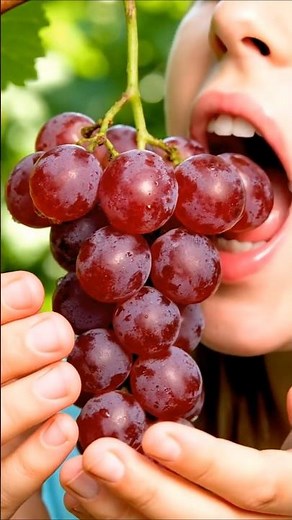 Grape fruits ASMR 🍒 | Nature’s Fresh Bite in 4K #viral#shorts #asmr #redcurrent #mukbang