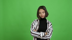 Woman Portratit Over Isolated Background: video stock (100% royalty free) 1067578247 | Shutterstock